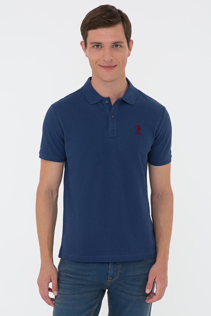 Erkek Açık Lacivert Polo Yaka T-Shirt Basic