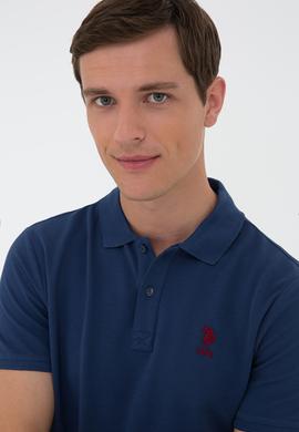 Erkek Açık Lacivert Polo Yaka T-Shirt Basic - 50218140022