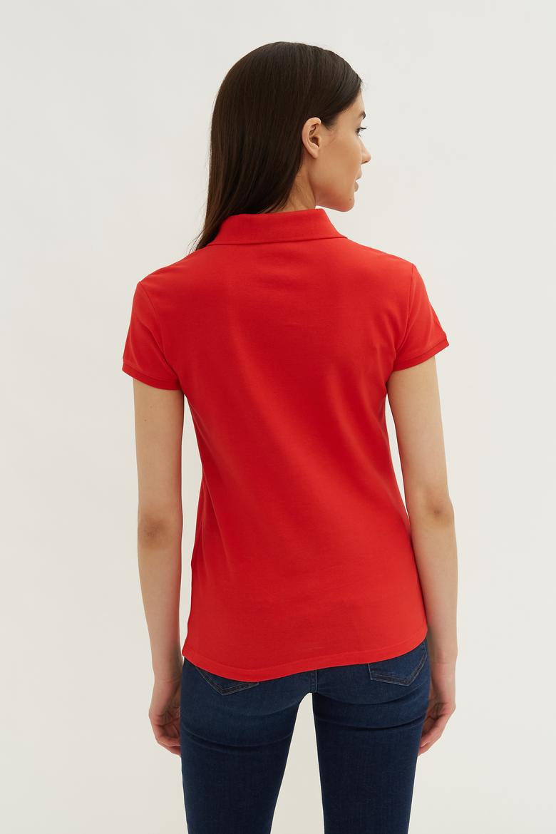 Kadın Kırmızı Basic Tişört - 50234862030