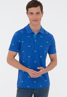 Erkek Saks Polo Yaka Tişört - 50235391017