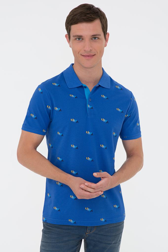 Erkek Saks Polo Yaka Tişört