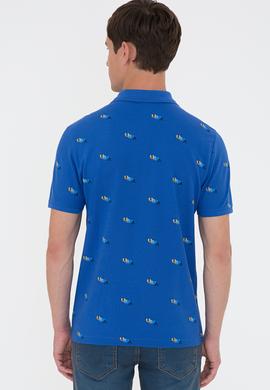 Erkek Saks Polo Yaka Tişört - 50235391017