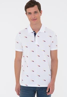 Erkek Beyaz Polo Yaka Tişört - 50235391007