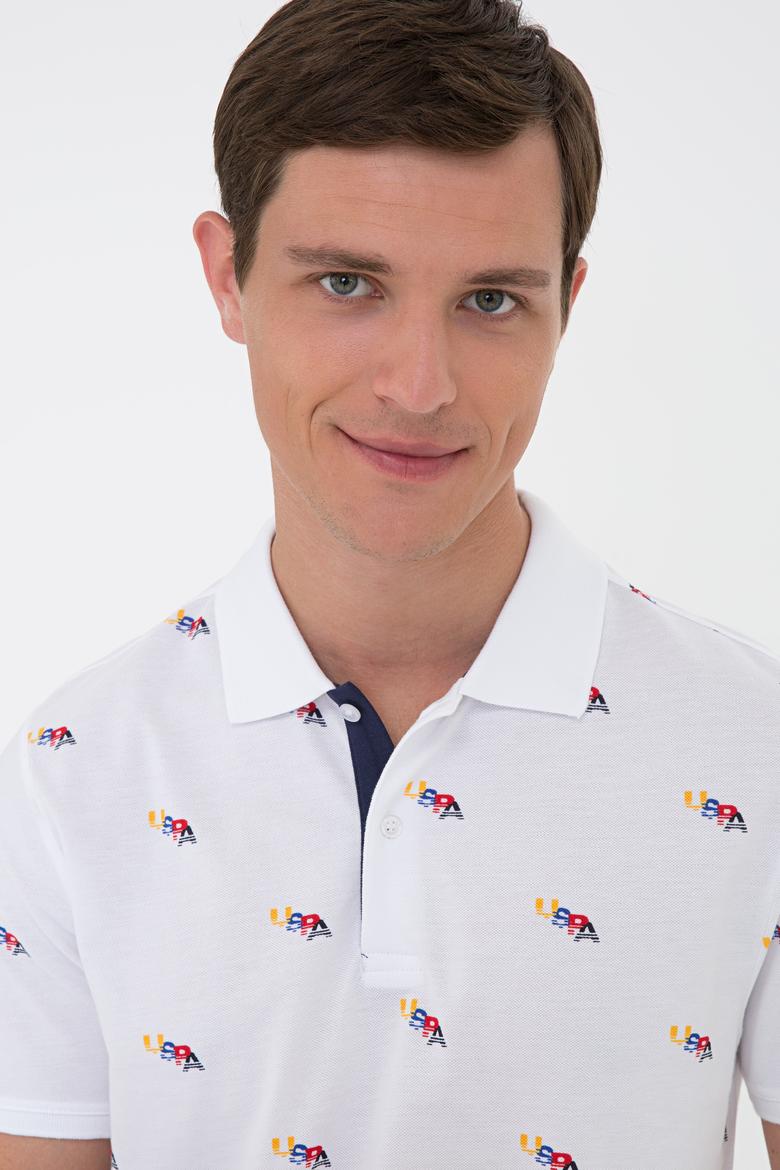 Erkek Beyaz Polo Yaka Tişört - 50235391007