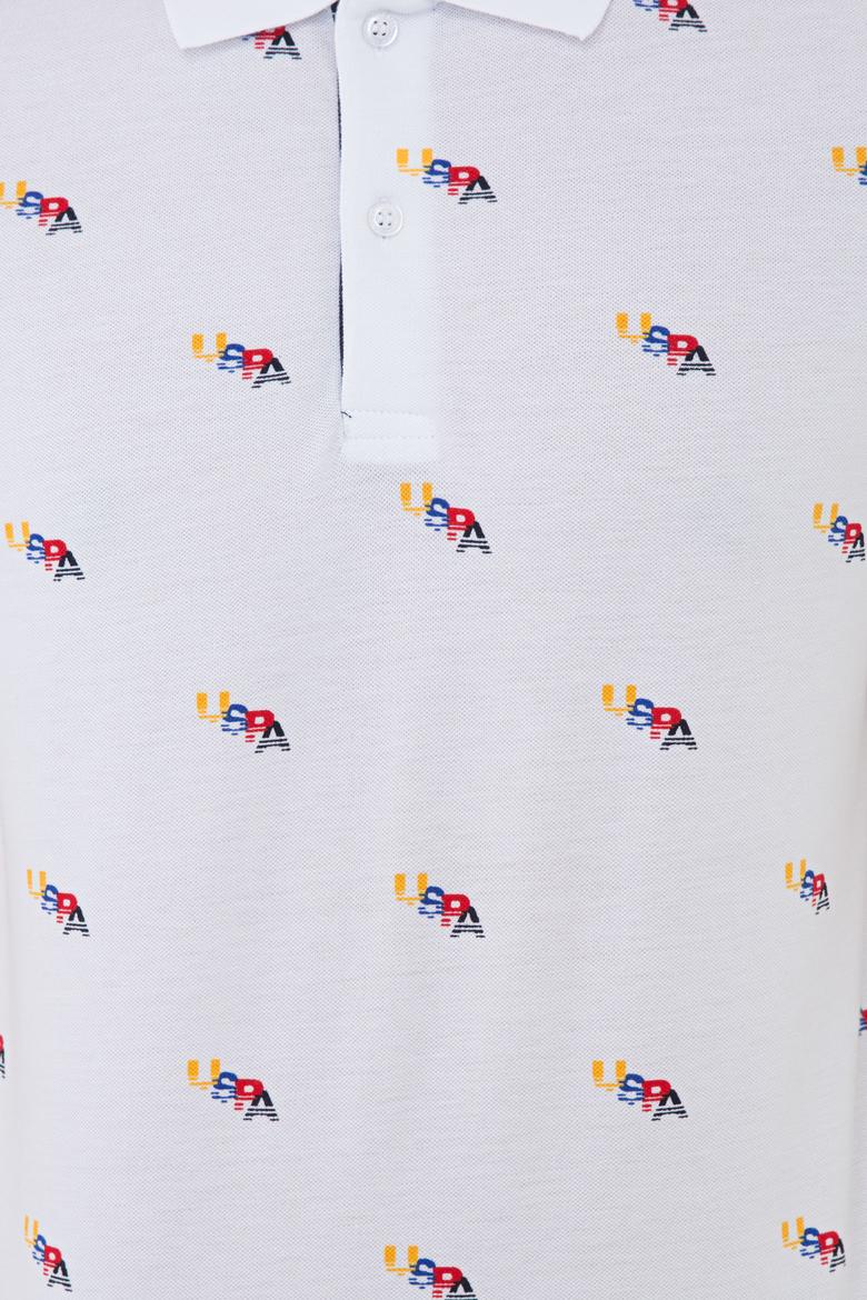 Erkek Beyaz Polo Yaka Tişört - 50235391007