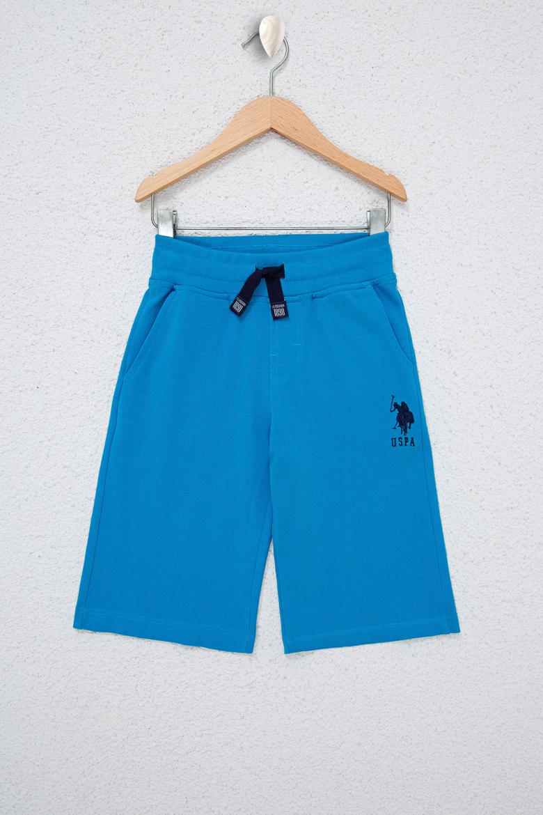 Erkek Çocuk Kobalt Mavisi Örme Şort