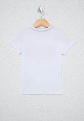 Erkek Çocuk Beyaz Bisiklet Yaka Tişört - 50238503002