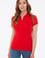 Kadın Kırmızı Basic Polo Yaka Tişört