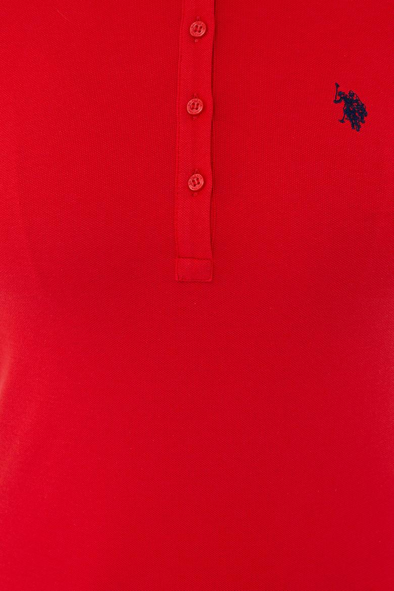 Kadın Kırmızı Basic Polo Yaka Tişört - 50234714104