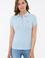 Kadın Açık Mavi Basic Polo Yaka Tişört