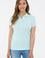 Kadın Su Yeşili Basic Polo Yaka Tişört