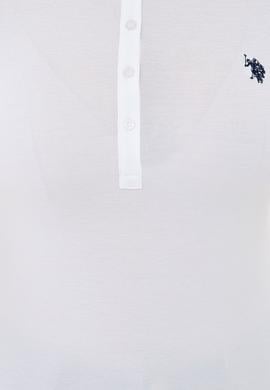 Kadın Beyaz Basic Polo Yaka Tişört - 50234714046