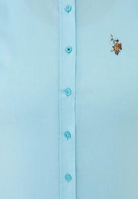 Kadın Turkuaz Uzun Kollu Basic Gömlek - 50232199074