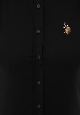 Kadın Siyah Gömlek Uzunkol Basic - 50232199060