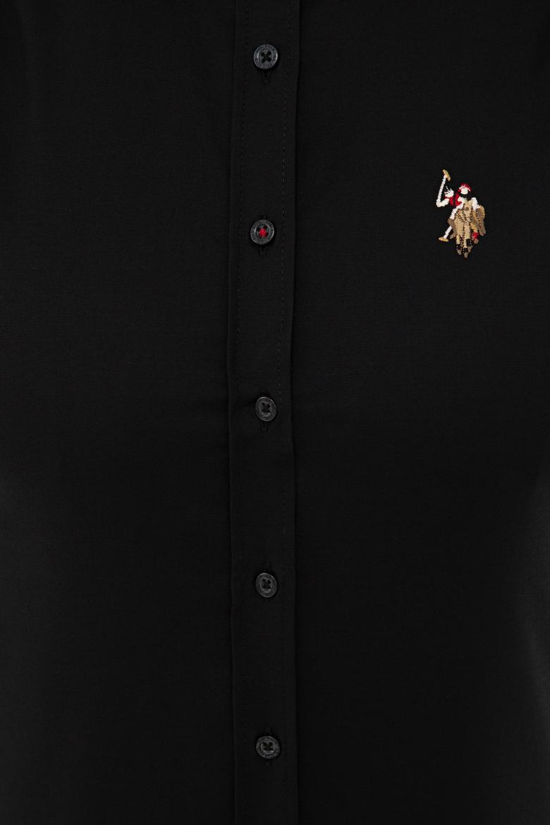 Kadın Siyah Gömlek Uzunkol Basic - 50232199060