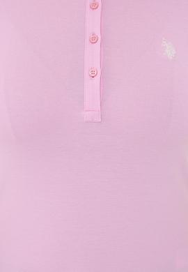 Kadın Açık Pembe Basic Polo Yaka Tişört - 50234714062