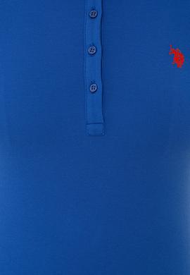 Kadın Saks Basic Polo Yaka Tişört - 50234714080