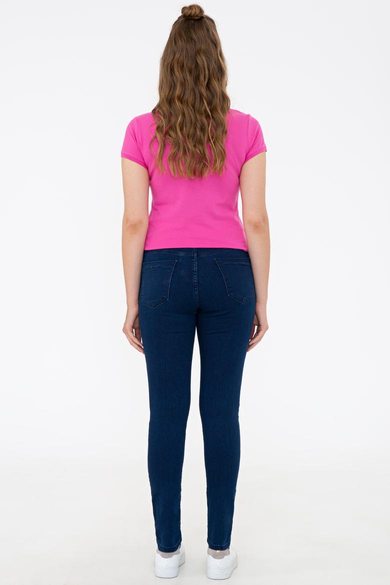 Kadın Mavi Jean Pantolon - 50234762002