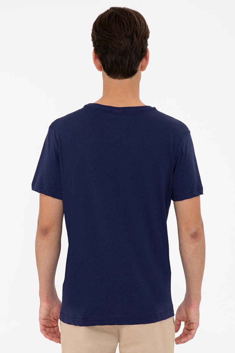 Erkek Lacivert Basic Tişört - 50232306013