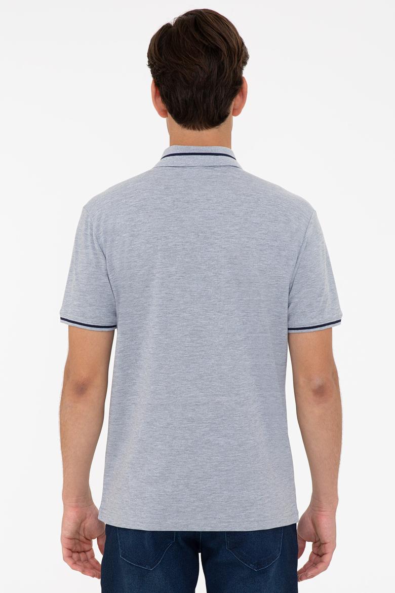 Erkek Gri Melanj Basic Tişört - 50238185047