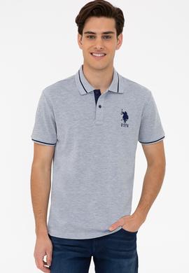 Erkek Gri Melanj Basic Tişört - 50238185047