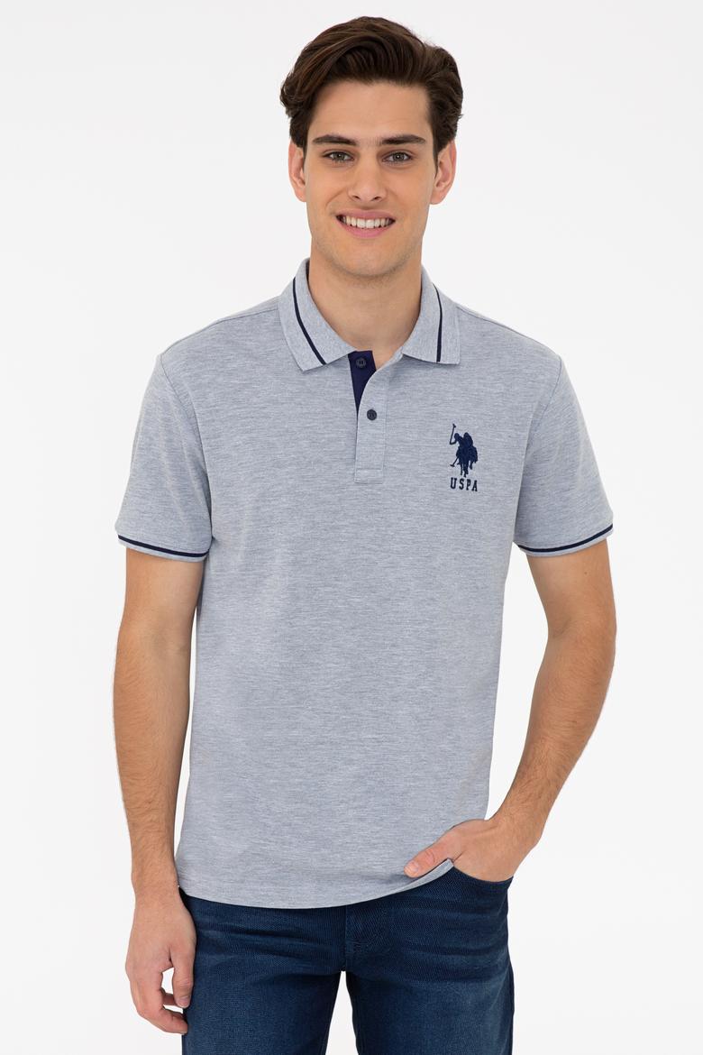 Erkek Gri Melanj Basic Tişört