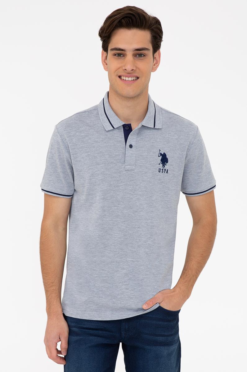 Erkek Gri Melanj Basic Tişört