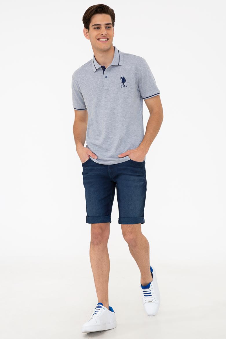 Erkek Gri Melanj Basic Tişört - 50238185047