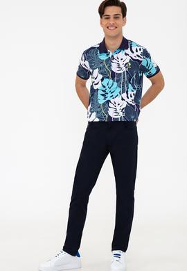 Erkek Lacivert Kanvas Pantolon - 50206357048