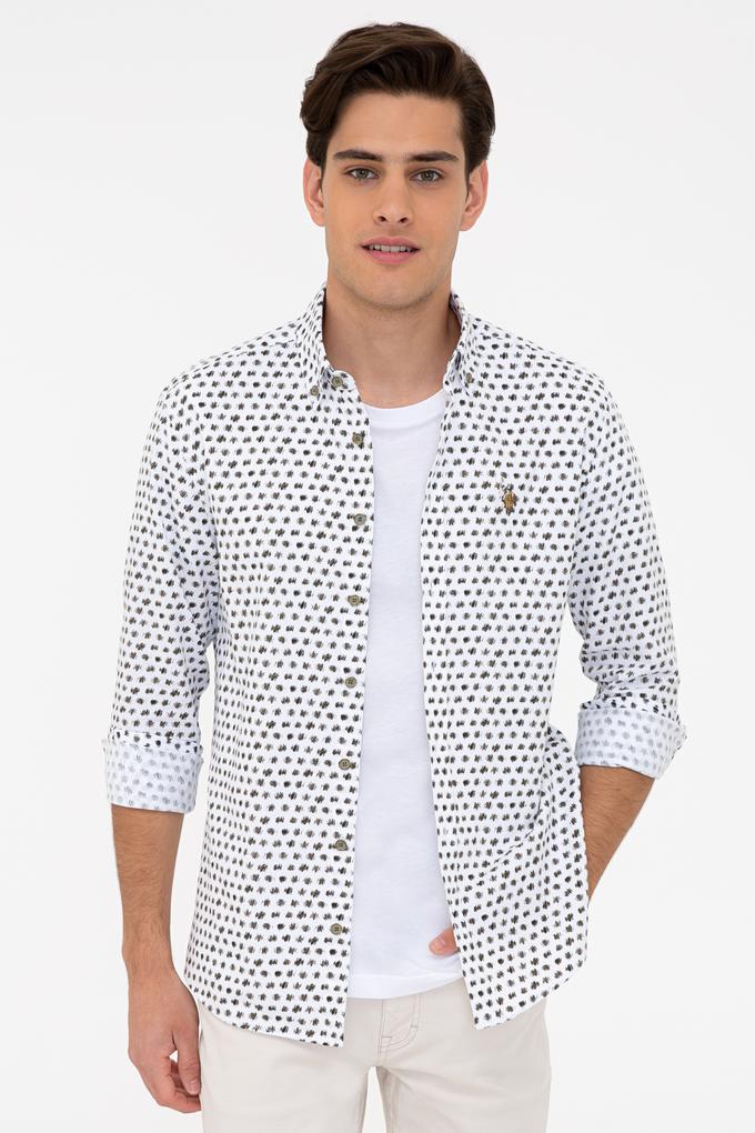 Erkek Haki Uzun Kollu Gömlek