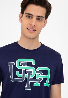 Erkek Lacivert Bisiklet Yaka T-Shirt - 50238108011