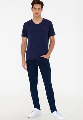 Erkek Lacivert Basic Tişört - 50232309009