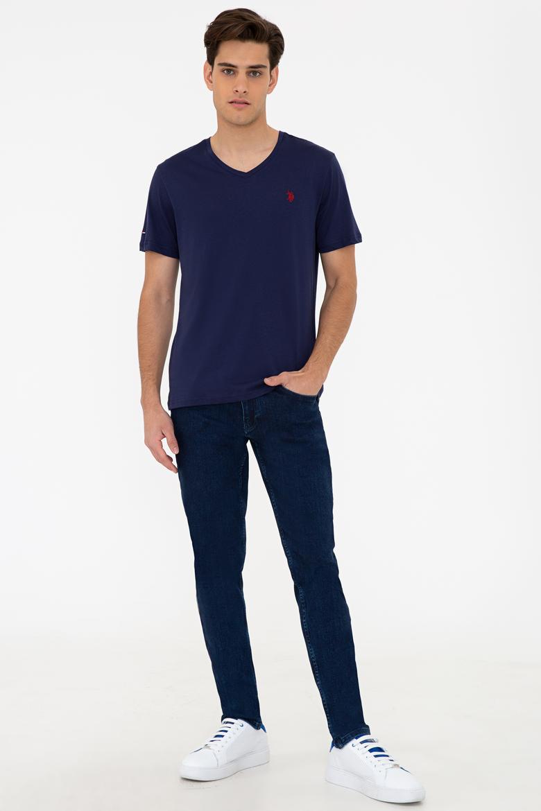 Erkek Lacivert Basic Tişört - 50232309009