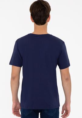 Erkek Lacivert Basic Tişört - 50232309009