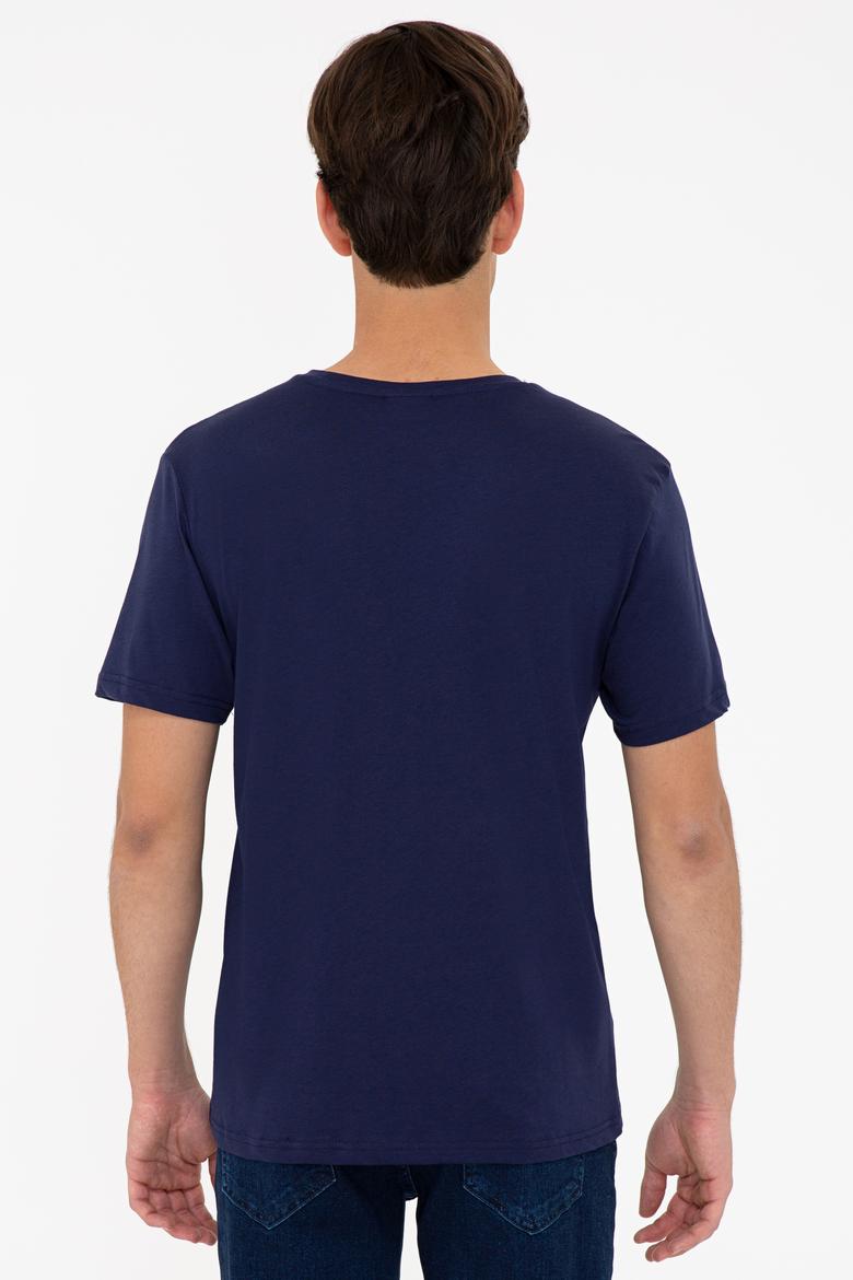 Erkek Lacivert Basic Tişört - 50232309009