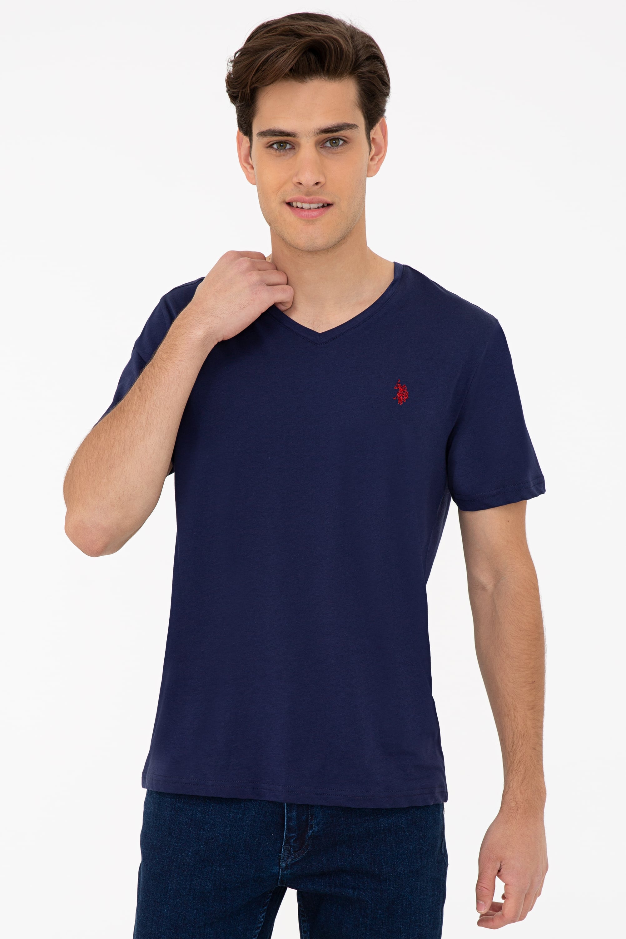 Erkek Lacivert Basic Tişört - Image 1