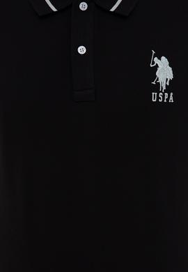 Erkek Siyah Polo Yaka T-Shirt Basic - 50238185006