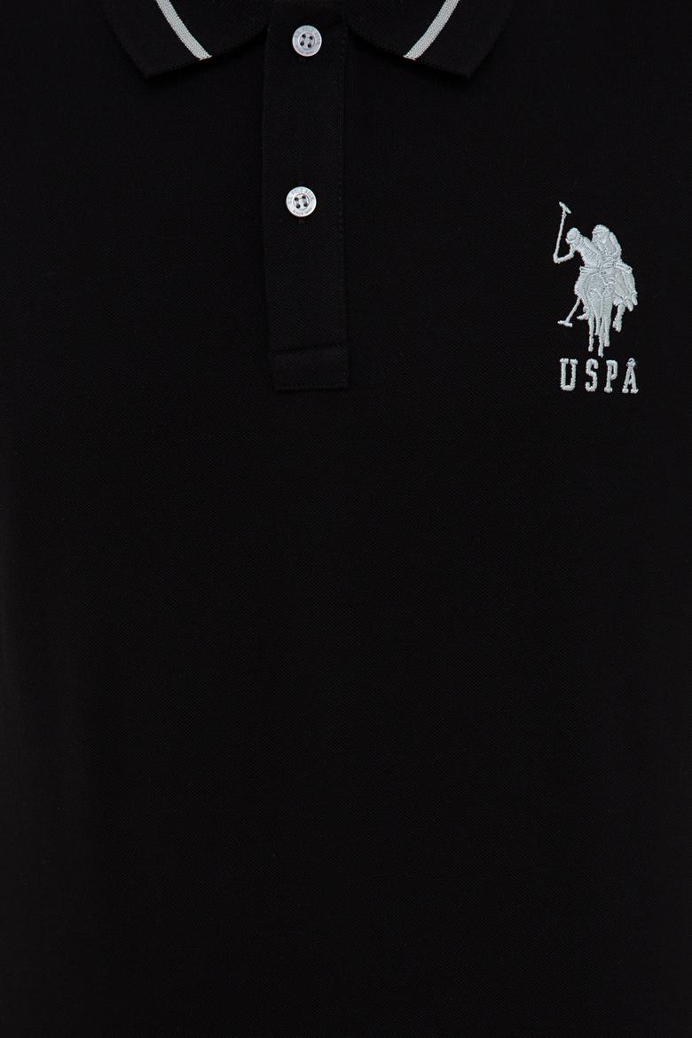 Erkek Siyah Polo Yaka T-Shirt Basic - 50238185006