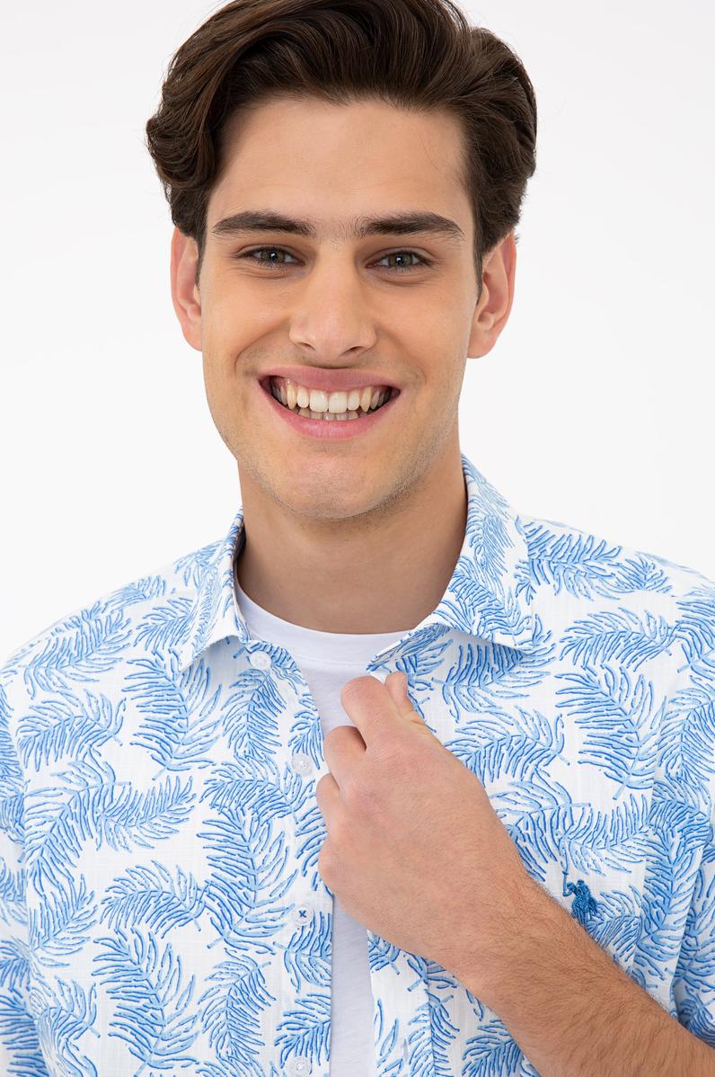 Erkek Mavi Uzun Kollu Gömlek