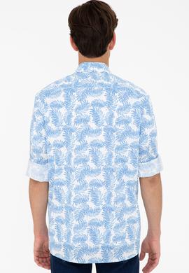 Erkek Mavi Uzun Kollu Gömlek - 50235273008