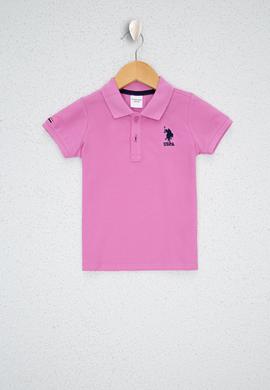 Erkek Çocuk Lila Polo Yaka Tişört - 50238484226