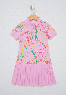 Kız Çocuk Açık Pembe Örme Elbise - 50234832016