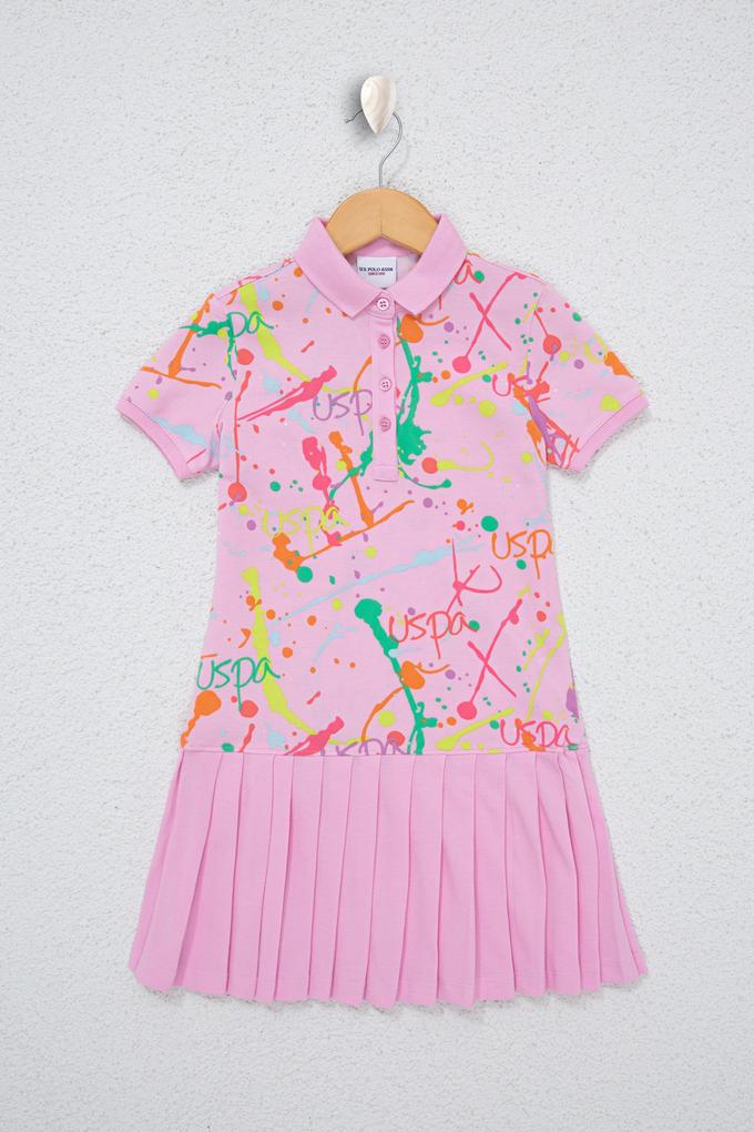 Kız Çocuk Açık Pembe Örme Elbise