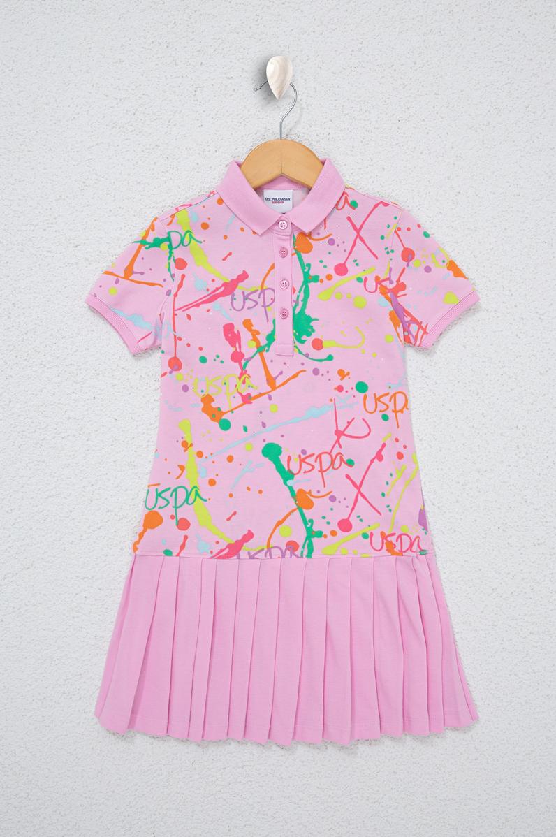 Kız Çocuk Açık Pembe Örme Elbise