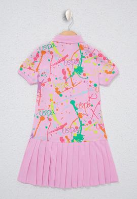 Kız Çocuk Açık Pembe Örme Elbise - 50234832016