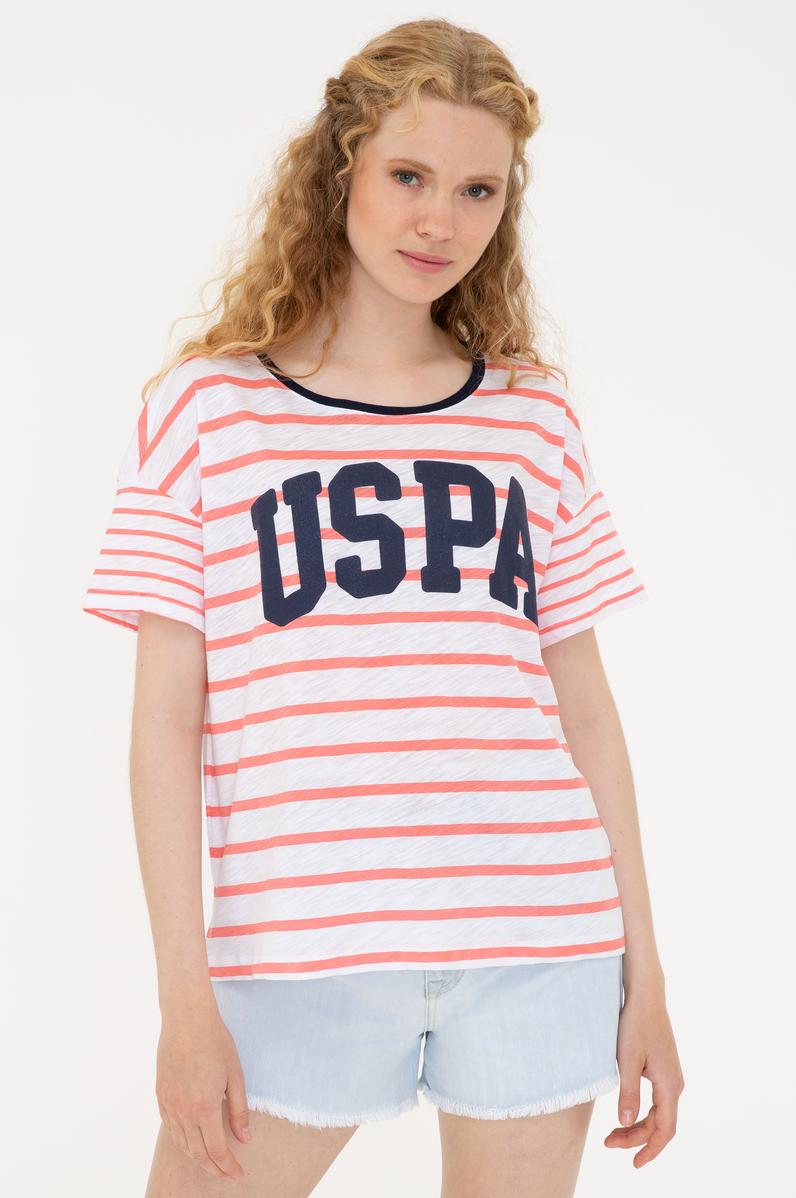 Kadın Koyu Nar Çiçeği Bisiklet Yaka T-Shirt