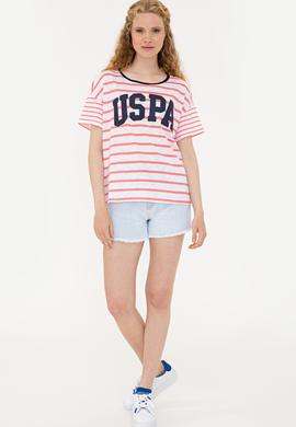 Kadın Koyu Nar Çiçeği Bisiklet Yaka T-Shirt - 50234687025