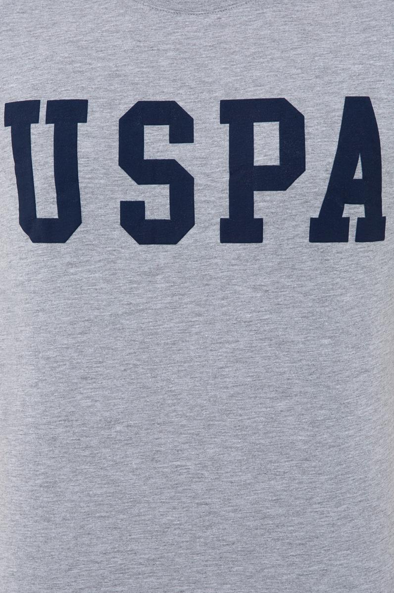 Erkek Gri Melanj Basic Bisiklet Yaka Tişört