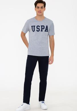 Erkek Gri Melanj Basic Bisiklet Yaka Tişört - 50232300037