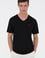 Erkek Siyah Basic V Yaka Tişört